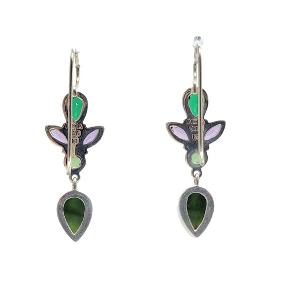 Nicky Butler Green Turquoise & Gem Earrings .925 Sterling Silver New - Picture 5 of 5